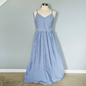 LOFT Chambray Stripe Maxi Dress